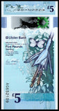 Northern Ireland 5 Pounds - 2018 UNC POLYMER BANK NOTE N#217505 #CN1356