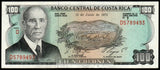 Costa Rica 100 Colones - 1974 P#240a UNC Bank Note N#219373