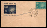 1954 INDIA United Nations Day Private FDC - Type II