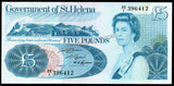 Saint Helena 5 Pounds - 1981 P#7b UNC Bank Note N#220257