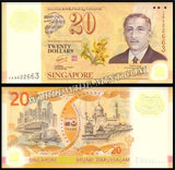 Singapore 20 Dollars - 2007 P#53a AUNC Commemorative Polymer Bank Note N#222468
