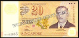 Singapore 20 Dollars - 2007 P#53a AUNC Commemorative Polymer Bank Note N#222468