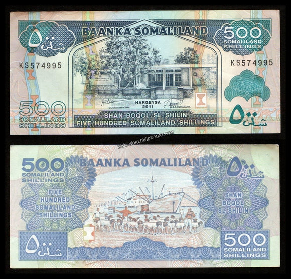 SOMALILAND 500 SHILLINGS - 2011 XF BANK NOTE #UCN223