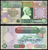 Libya 10 Dinars - 2002 P# 66 UNC Banknote N#223173