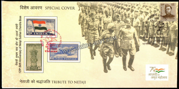 2022 125th Birth Anniversary of Netaji Subhas Chandra Bose - Tribute to Netaji Special Cover (27.01.2022) #SC-226