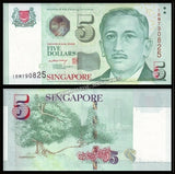 Singapore 5 Dollars - 2004 P#47A AUNC Bank Note N#229009 #CN1399
