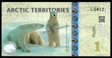 Arctic Territories 1 1/2 Dollars 2014 Private Issue Polymer UNC Bank Note N#234049
