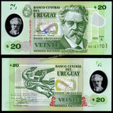 Uruguay 20 Pesos - 2020 P# 101a Polymer UNC Bank Note N#238828
