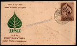 1956 INDIA 2500th Buddha Jayanti - Bodhi Tree FDC