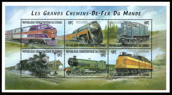 2001 Congo The Great Railways of the World MS #M-23