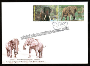 2003 Thailand 10 Years Of Diplomatic Relations with South Africa FDC - Elephant #FA246
