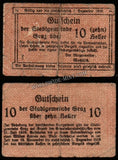 Austria - City of Graz (Federal State of Styria) - 10 Heller Graz - 1919 Fair Bank Note N#274466 #UCN251