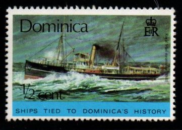 1972 Dominica Ships Tied To Dominica's History 1v MNH #FT-251