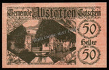 Austria (Lower Austria, Federal State of Abstetten) 50 Heller Emergency Money Bank Note N#208925 #UCN259