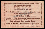 Austria (Lower Austria, Federal State of Abstetten) 50 Heller Emergency Money Bank Note N#208925 #UCN259