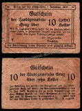 Austria - City of Graz (Federal State of Styria) - 10 Heller Graz - 1919 Fair Bank Note N#274466 Bank Note #UCN260