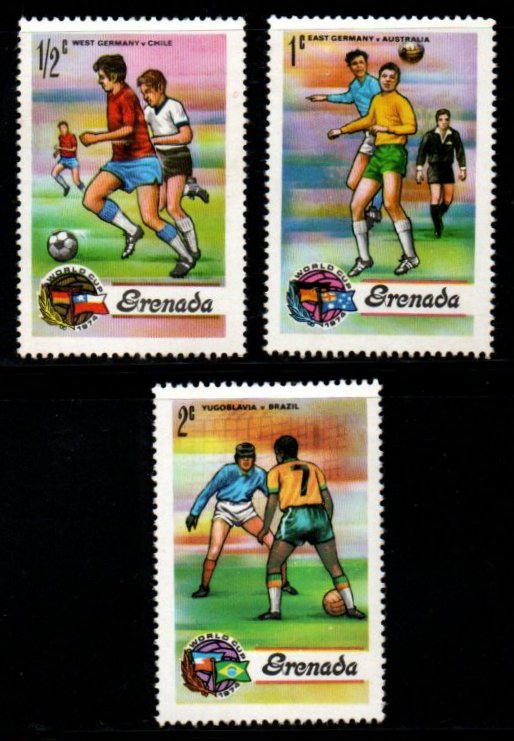 1974 Grenada World cup 3v MNH - Football #FT-260