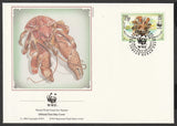 1993 British Indian Ocean Territory WWF World wide Fund For Nature Coconut Crab Set of 4 FDC #FE260
