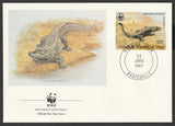 1987 Congo, Rep. WWF World wide Fund For Nature Airmail - Crocodiles Set of 4 FDC #FE261