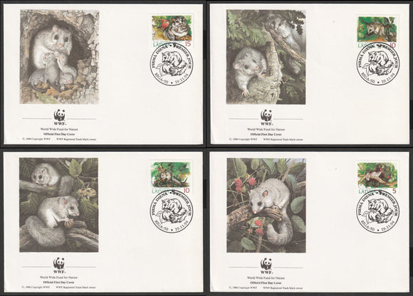 1994 Latvia WWF World wide Fund For Nature The Fat Dormouse Set of 4 FDC #FE264