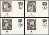 1994 Latvia WWF World wide Fund For Nature The Fat Dormouse Set of 4 FDC #FE264