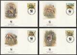 1992 Somalia WWF World wide Fund For Nature Deer Set of 4 FDC #FE265