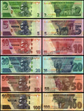 Zimbabwe 2, 5, 10, 20, 50 & 100 Dollars - 2020-2023 Set of 6 UNC Bank Note N#266443
