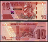 Zimbabwe 2, 5, 10, 20, 50 & 100 Dollars - 2020-2023 Set of 6 UNC Bank Note N#266443