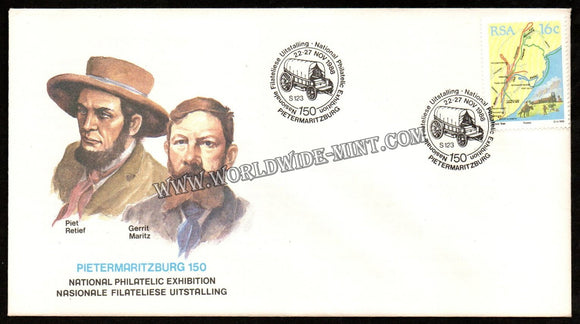 1988 RSA Pietermaritzburg 150 National Philatelic Exhibition FDC - Horse, Cart #FA267