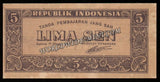 INDONESIA 1 LIMA SEN ORI I - 1945 UNC Currency Note N#268563