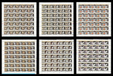 2011 India Legendary Heroines of Indian Cinema - Set of 6 Full Sheet of 35 Stamps