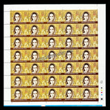 2011 India Subhadra Joshi Full Sheet of 35 Stamps