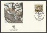 1988 El Salvador WWF World wide Fund For Nature Leopard Set of 4 FDC #FE272