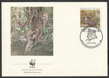 1988 El Salvador WWF World wide Fund For Nature Leopard Set of 4 FDC #FE272