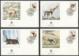 1990 WWF World wide Fund For Nature Goat Set of 4 FDC #FE277