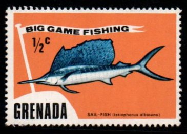 1975 Grenada Big Game Fishing Sail - Fish 1v MNH #FT-278