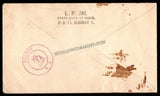 1956 INDIA 2500th Buddha Jayanti - 2v Registered Commercial FDC from Bombay, India to Rahway, USA with Delivery Cancellation