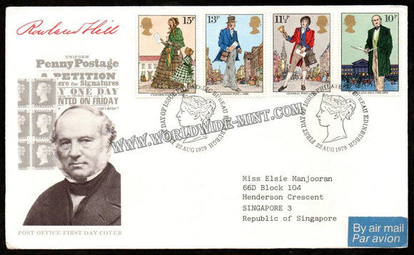 1979 UK Rowland Hill Penny Postage FDC #FA280