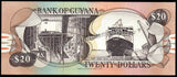 Guyana 20 Dollars - 1989 P#24d UNC Bank Note N#281791 #CN1358