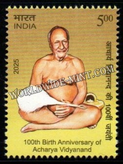 2025 INDIA 100 th Birth Anniversary of Acharya Vidyanand MNH