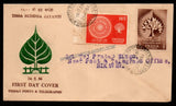 1956 INDIA 2500th Buddha Jayanti - 2v FDC