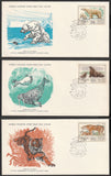1977 Ussr (Russia) WWF World wide Fund For Nature Set of 3 FDC #FE291