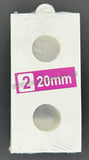 2 X 2 Coin Holder - Imported Cardboard - Size: 2 – 20 mm Pack of 50 pcs