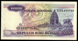 Indonesia 10000 Rupiah - 1979 AUNC Bank Note #UCN304