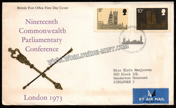 1973 UK 19th Commonwealth Parliamentary Conference FDC #FA305