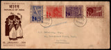 1950 INDIA Republic of India Inauguration - 4v Long FDC - Rare