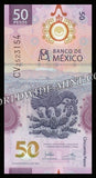 Mexico 50 Pesos - 2022 UNC Polymer Bank Note N#310606 #CN1359