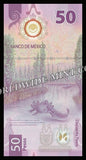 Mexico 50 Pesos - 2022 UNC Polymer Bank Note N#310606 #CN1359