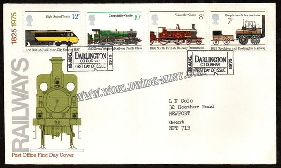 1975 UK Railways FDC #FA311