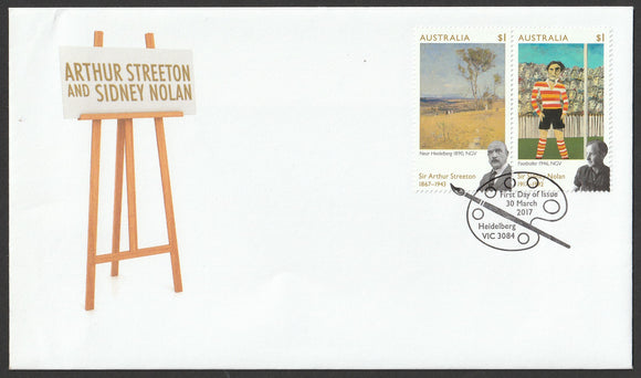 2017 Australia Arthur Streeton and Sidney Nolan FDC #FE312